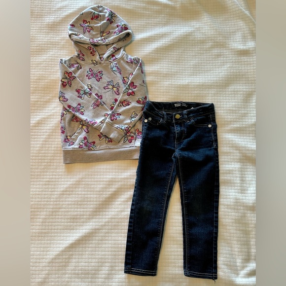 Garanimals top, Levi’s Denim Legging bottom Girl 3T EUC - Picture 2 of 10